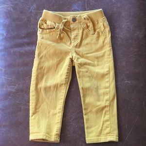 Baby Gap yellow jeans